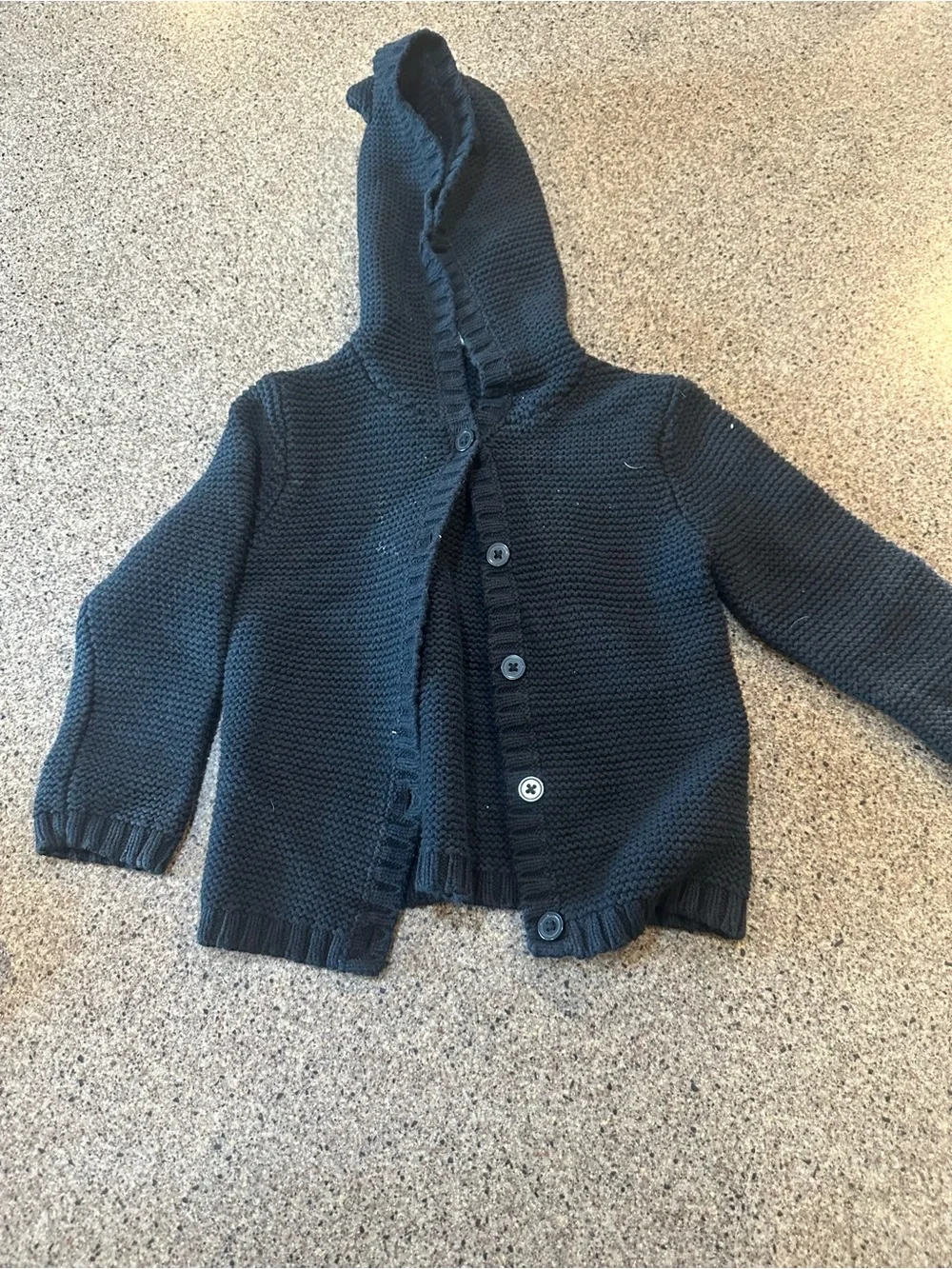 Carter's Black Hooded Knit Cardigan